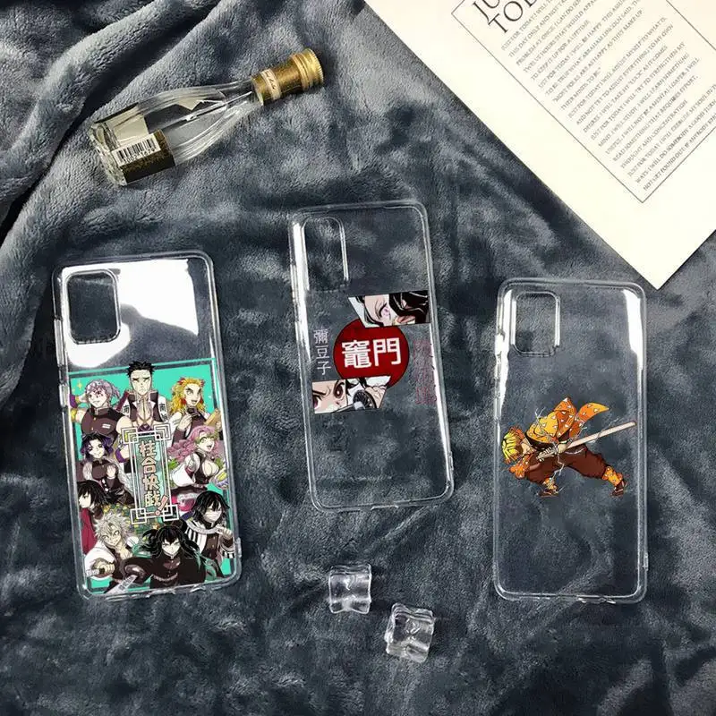 

Anime Kurama Demon Slayer Phone Case Transparent soft For iphone 12 11 13 7 8 6 s plus x xs xr pro max mini