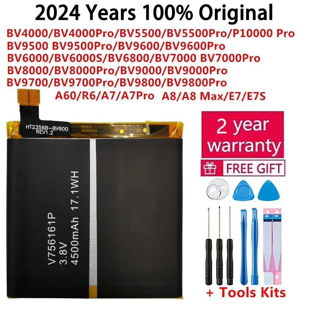 100% оригинал для Blackview A20 BV4000 BV5000 BV6000 BV6000S BV6800 BV7000 BV8000 BV9000 BV9500 BV9600 BV9700 Pro аккумулятор