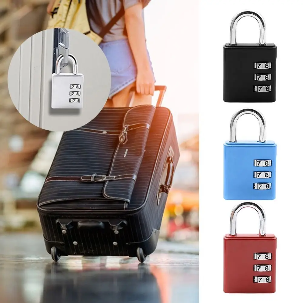 

Portable Combination Lock Mini Travel Dormitory Cabinet Lock Backpack Zipper Lock Password Lock Luggage Padlock