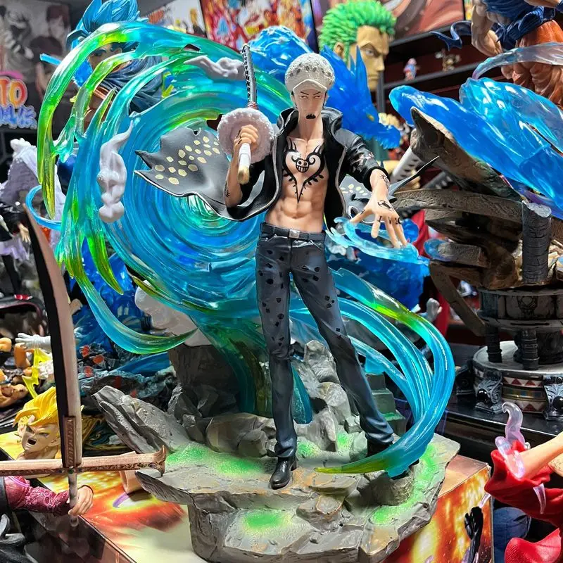 

43cm One Piece Action Figure Toys Trafalgar Law Figurine GK Statue with Light Figuras Anime Collection Model Decoration Gift