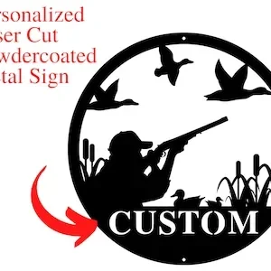Персонализированный знак охоты на утках металлический уникальный охотничий