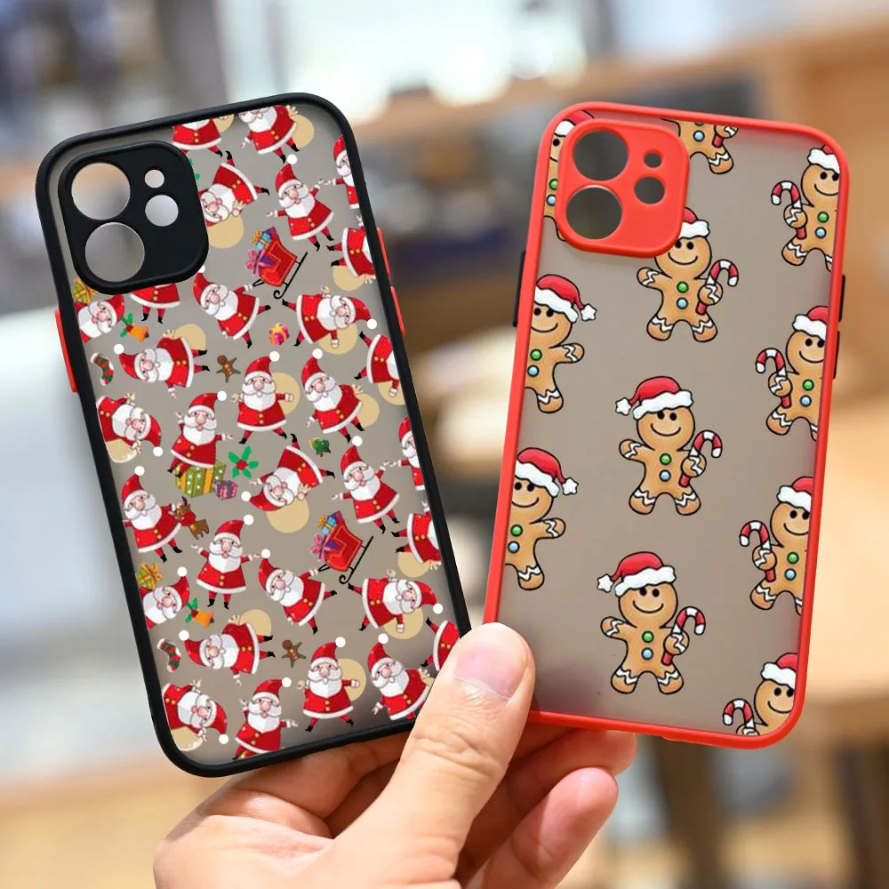 Christmas New Year Phone Case Cover for IPhone 11 12 13 Pro Mini Max 6S 7 8Plus SE 2020 X XS XR Hard Cover Gift