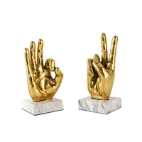 brass gesture shape ornaments personalized office desk accessories usa decorations for home
