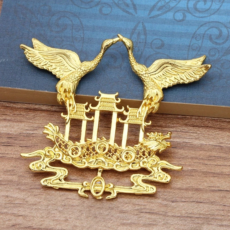 

10pcs 61x56mm KC Gold /Silver Plated Metal Alloy Red-crowned Crane Bird Accessories For DIY Jewelry Making