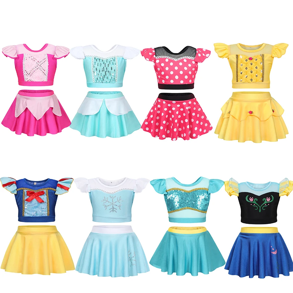 

Детский купальник Принцессы Disney, комплект из 2 предметов, купальник для маленьких девочек, Эльза и Анна, летняя мультяшная одежда для коспле...