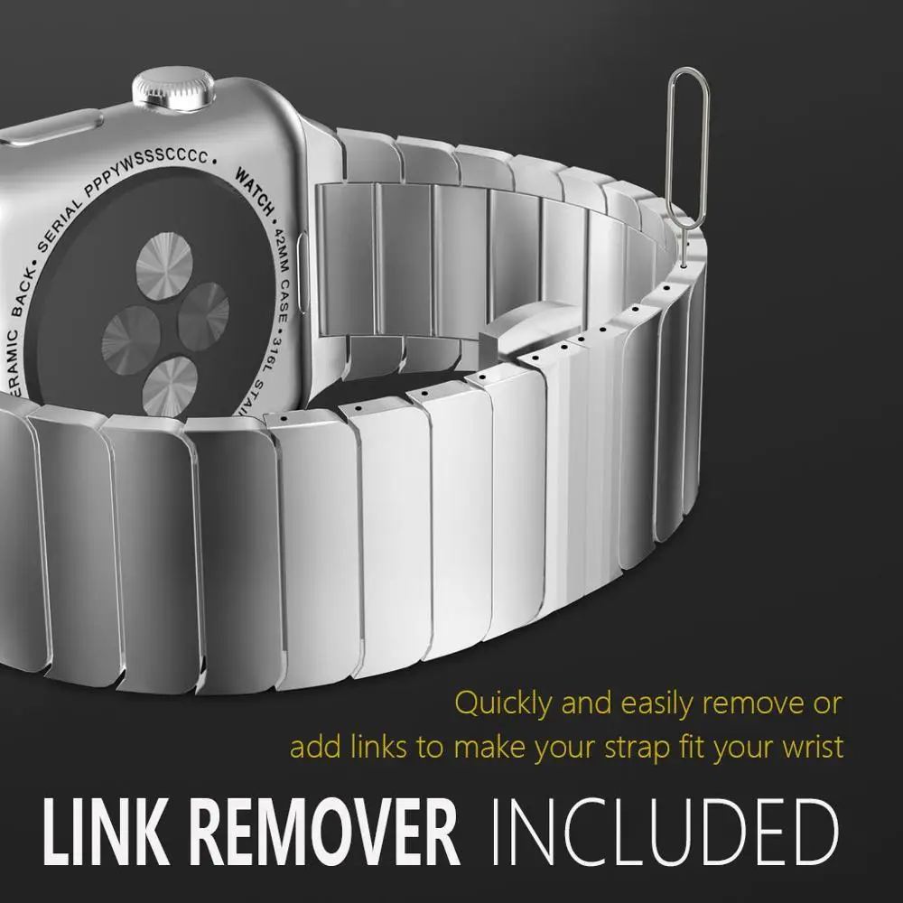 Metal No Gaps Band For Apple Watch Band 45mm 41mm 44mm 42mm 40mm Stainless Steel Bracelet Wristband iWatch Ultra 8 7 6 5 4 3 SE