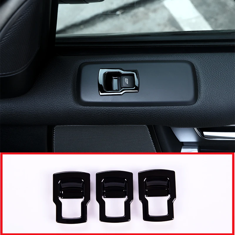 

3 Pcs For Land Rover Discovery 4 LR4 2010-2016 ABS Gloss Black Window Lift Button Cover Trim For Range Rover Sport 2009-2013