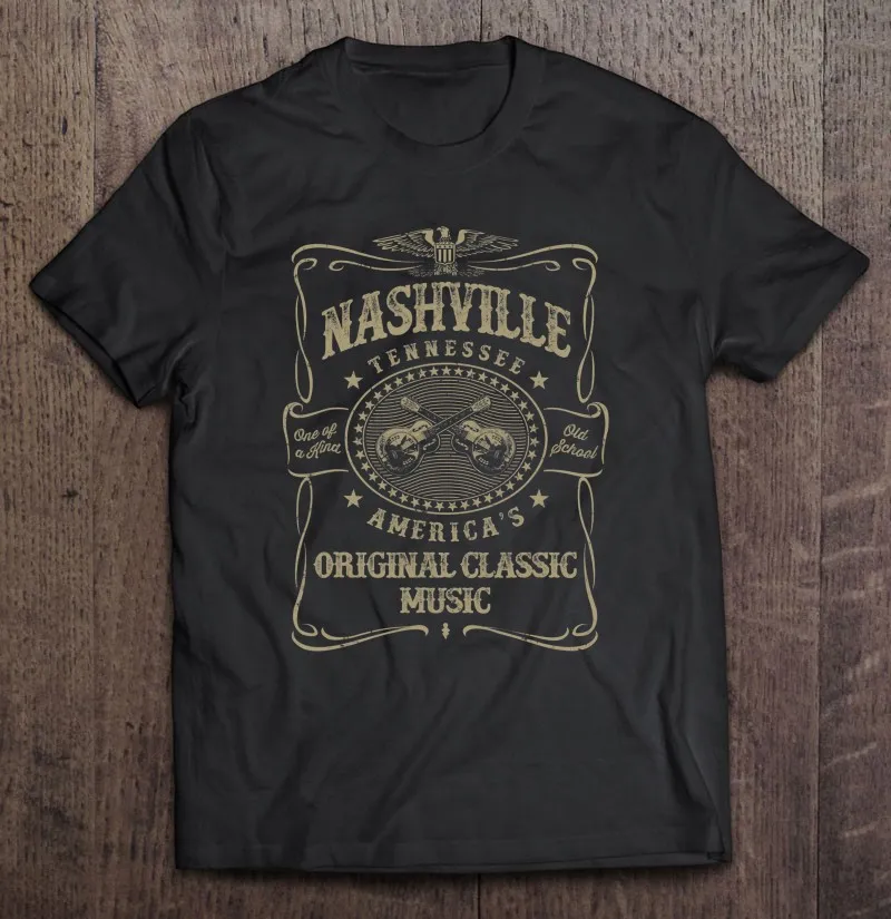 

Винтажная Мужская футболка Nashville с принтом музыкального города США, 6 предметов
