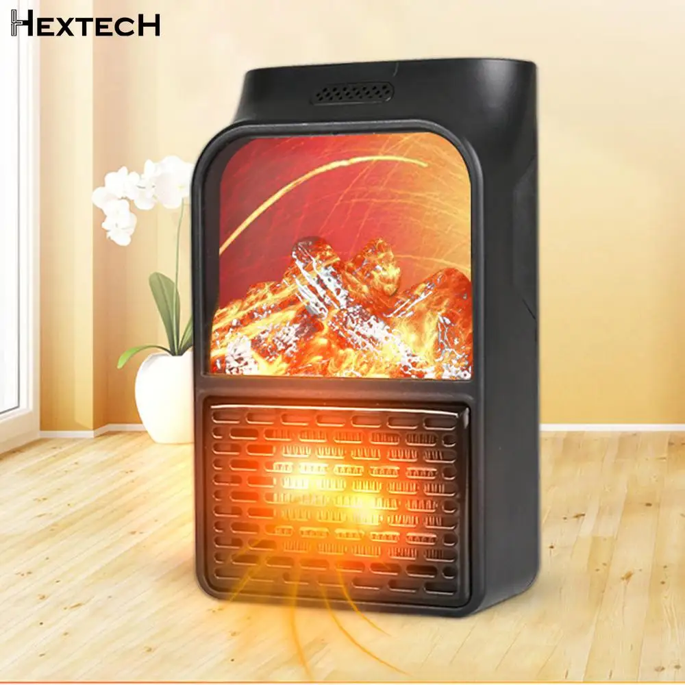Flame Fireplace Heater Room Portable Electric Heater Plug in Wall Stove Mini Household Radiator Remote Warmer Machine For Winter