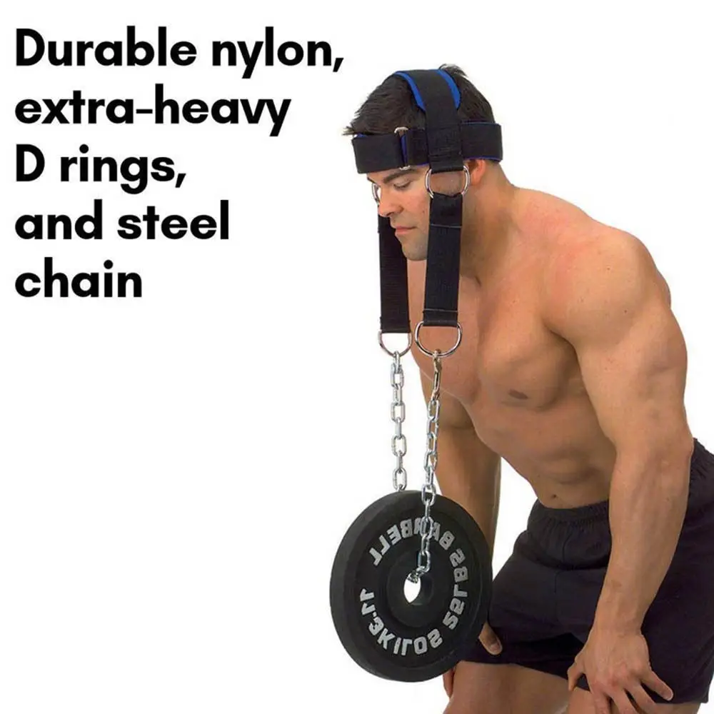 

Adjustable Head Neck Harness Bodybuilding Increase Strength Head Neck Training Durable with Chain Boxing Workout