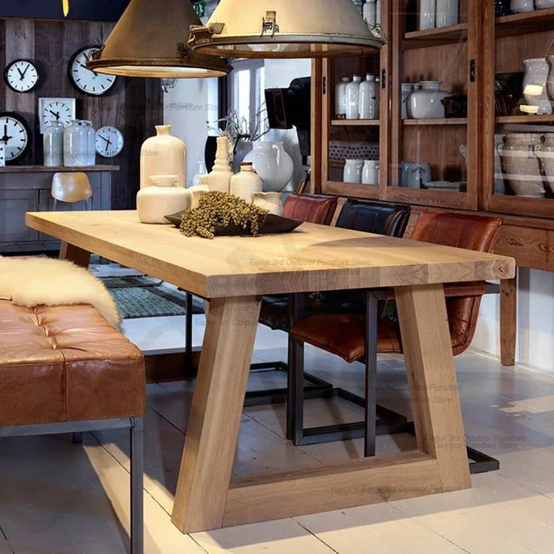 Деревянные кухонные обеденные столы кофейная Скандинавская столовая посуда