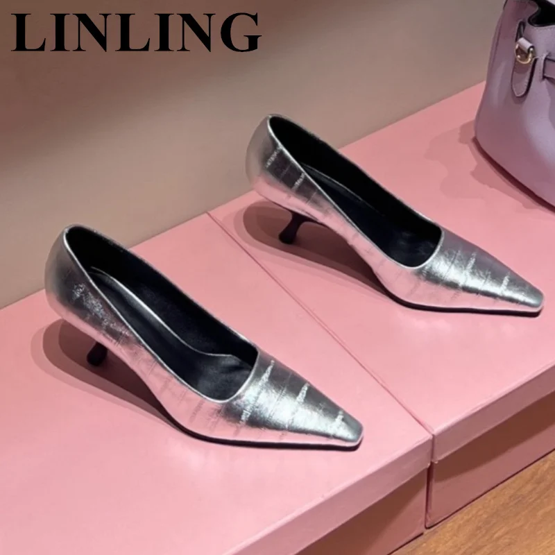 

Женские туфли-лодочки из натуральной кожи, на высоком каблуке