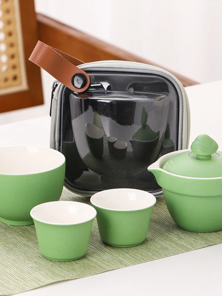 Дорожный чайный сервиз керамическая быстрая чашка портативный для кемпинга один