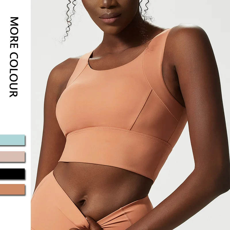 

Teresa's new sports fashion solid color bra vest type no steel ring fitness yoga underwear women