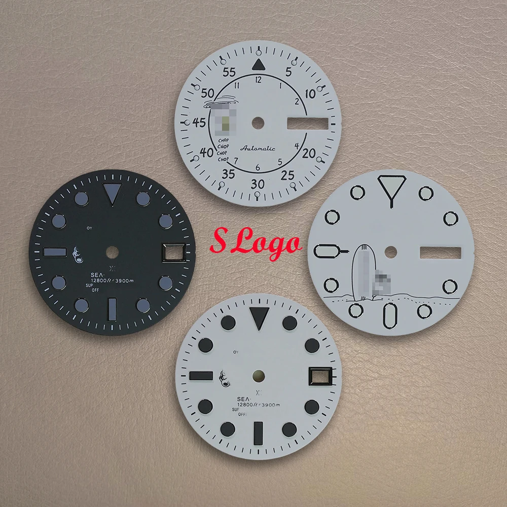 Высокое качество 28 5 мм NH35 циферблат S логотип мультяшный собаки подходит для