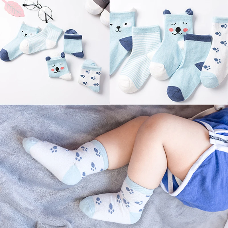 

5Pair Baby Anti Slip Floor Socks Autumn Winter Newborn Warm and Thick Socks New Born Baby Girl Boy Infant Indoor Sock