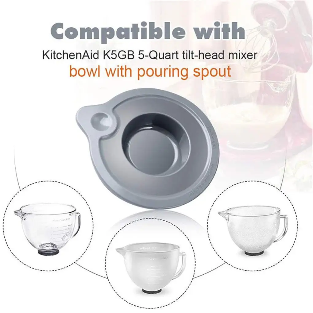 

Tight-sealing Glass Bowl Cover Dust-proof Bowl Lid Replacement for KitchenAid K5GB 5Qt