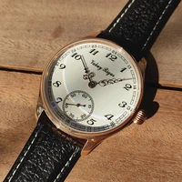 seagull mechanical movement watch sapphire crystal classic retro simple men wristwatch waterproof stainless steel leather strap