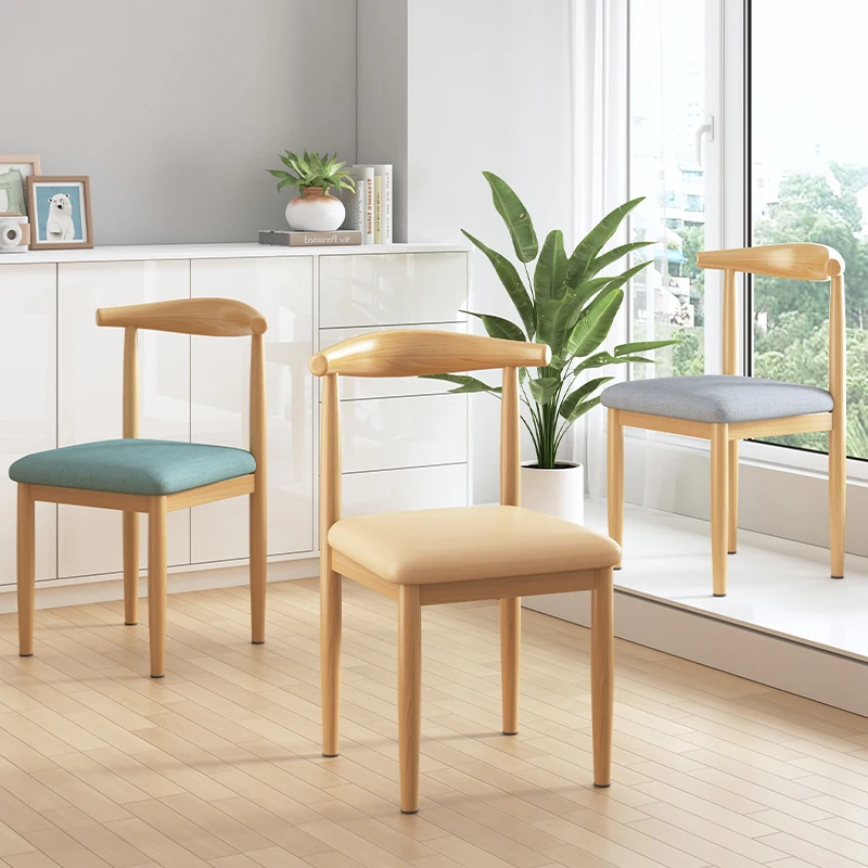 

Backrest Dining Room Chairs Lounge Ergonomic Metal Minimalist Chairs Italian Style Luxury chaises Salle Manger Home Furniture