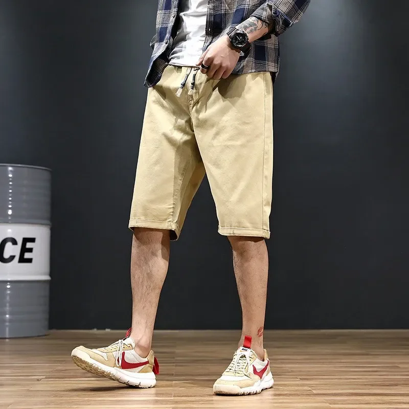Повседневные мужские брюки больших размеров свободные летние для отдыха модные