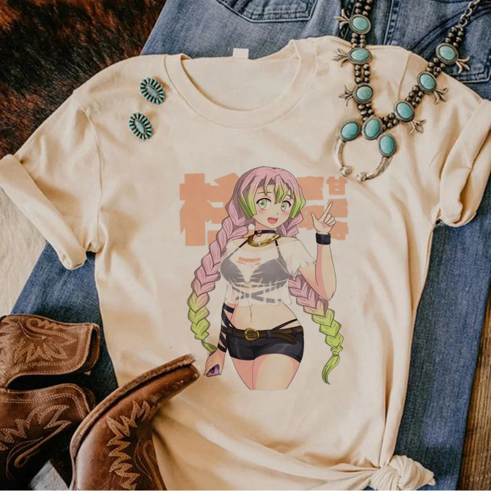 

Женская японская Футболка с рукавами и принтом из аниме «рассекающий демонов»