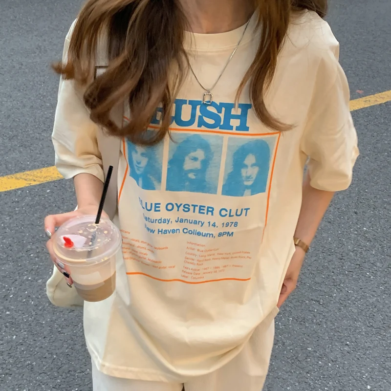 DAYIFUN 2022 футболка женская с короткими рукавами и круглым вырезом повседневная