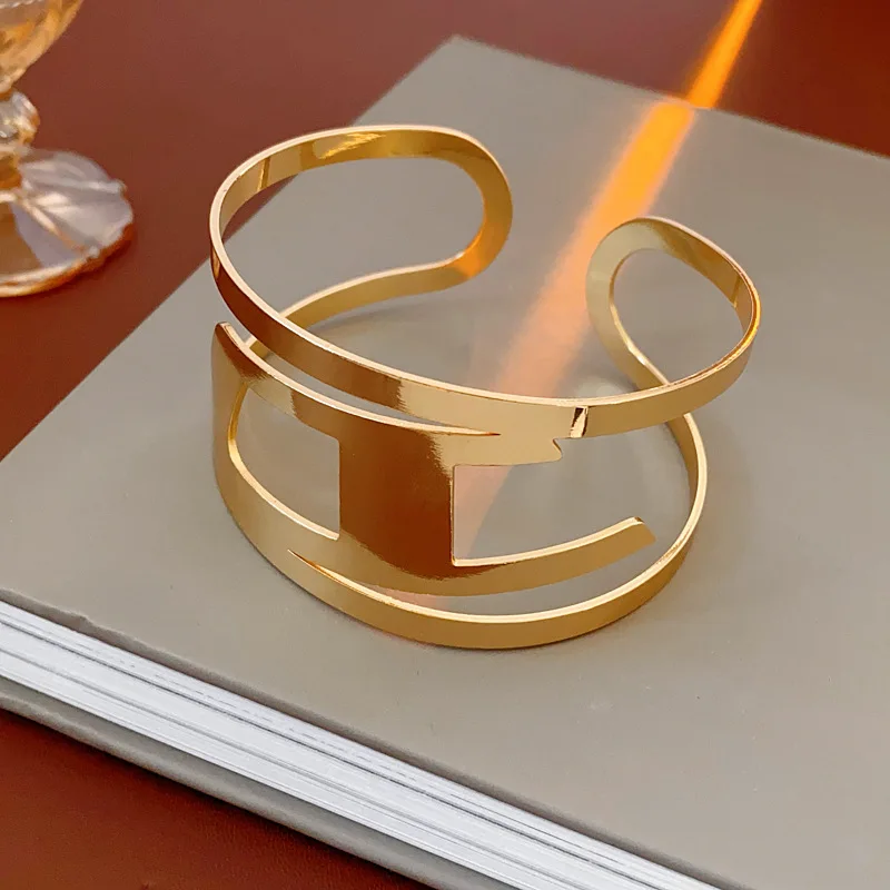 Двухслойные браслеты с широкими рукавами в стиле панк женские простые