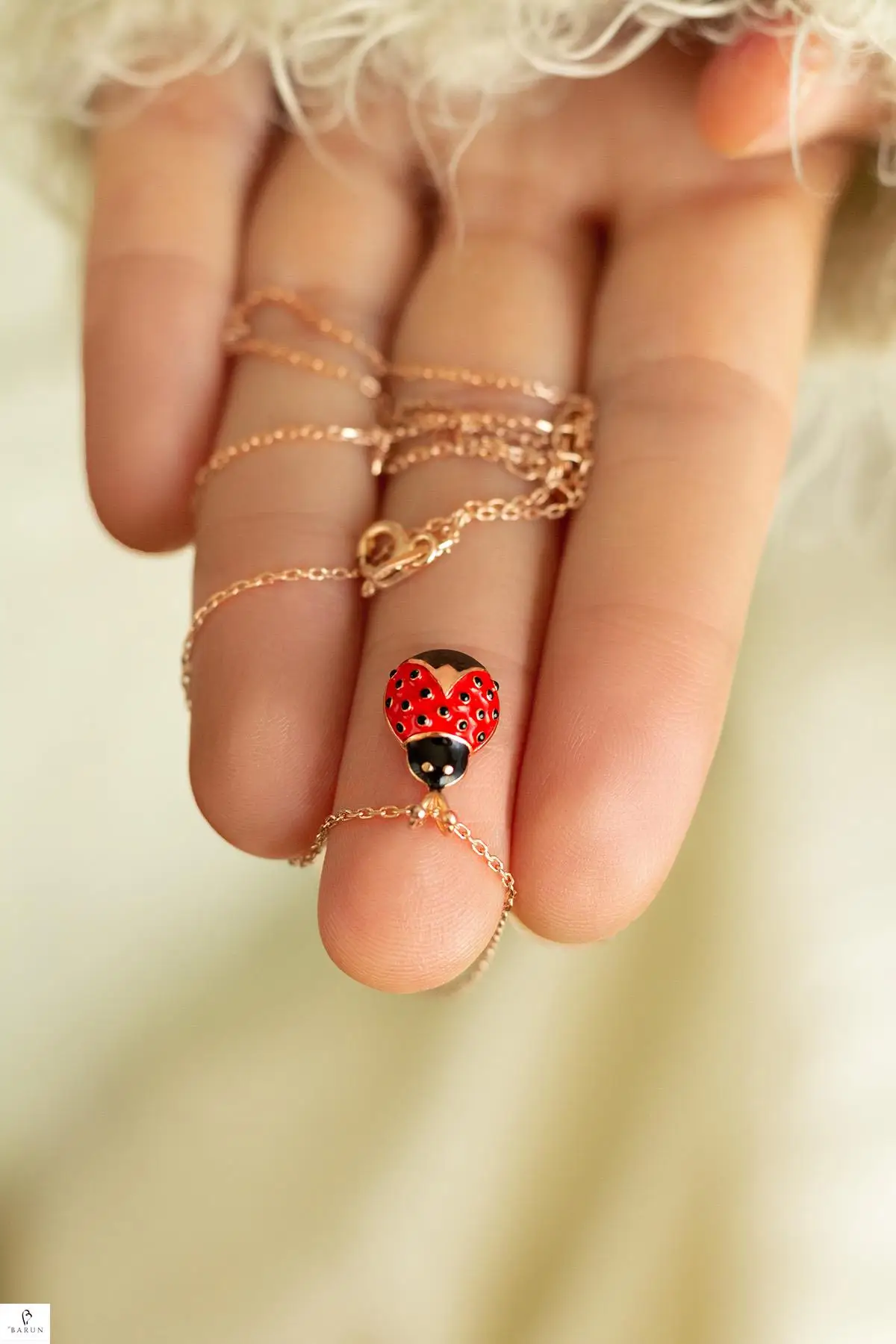 

Red Ladybug Pendant Necklace 925 Sterling Silver Enamel Ladybird Neckland Charm Cute Kids Ladybug Necklace , Birthday Gift Val