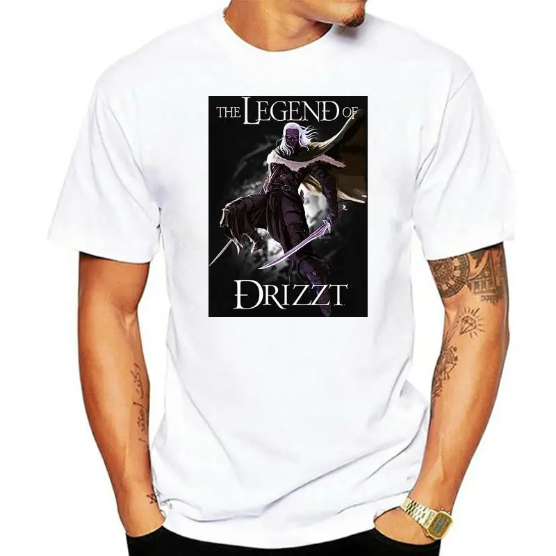 

Drizzt Do'Urden The Crystal Shard Forgotten Realms Salvatore T-shirt Short Sleeve Hip Hop Tee T Shirt top tee Simple