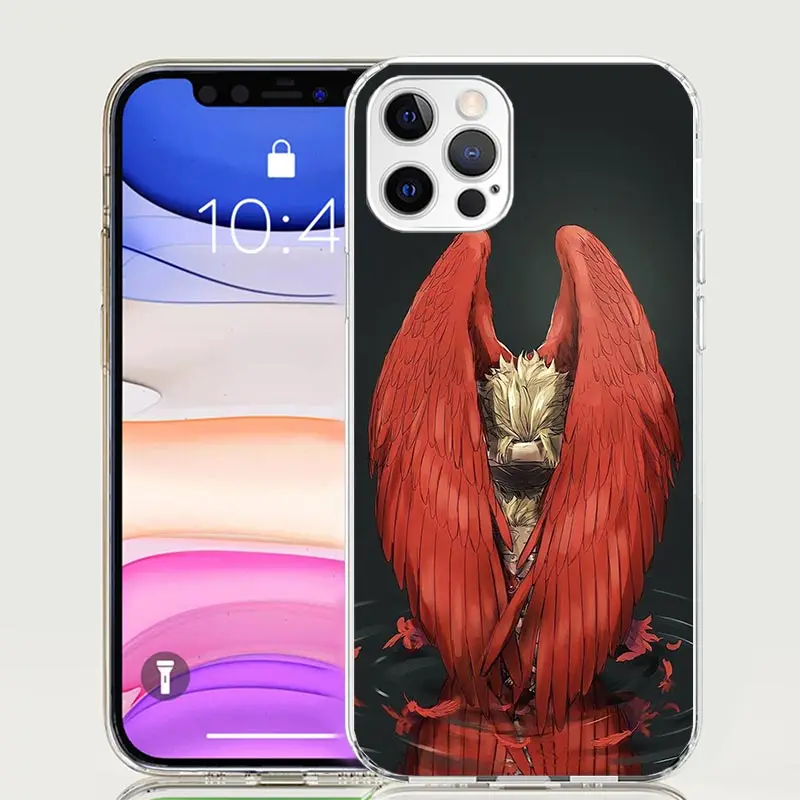 Чехол для телефона Hawks MHA My Hero A-Academy iPhone 16 15 Plus 11 14 Pro Max 13 12 Mini XS X XR 7 8 + SE Pattern Customized Couqe