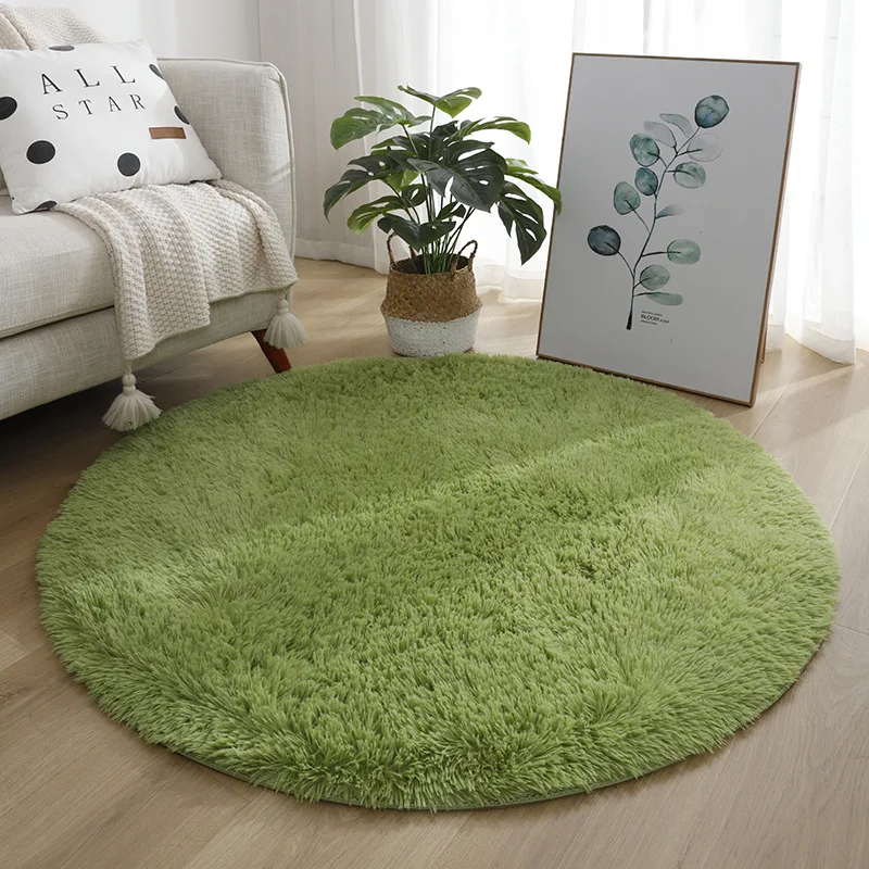 Коврики для гостиной круглый ковер розовый белый спальни эстетический декор