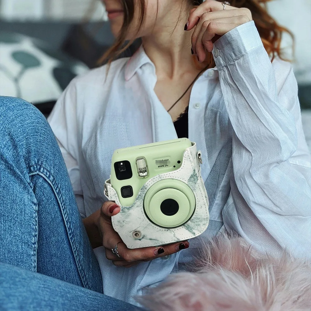 Портативный чехол из искусственной кожи для Instax Mini SE/7+ универсальная сумка