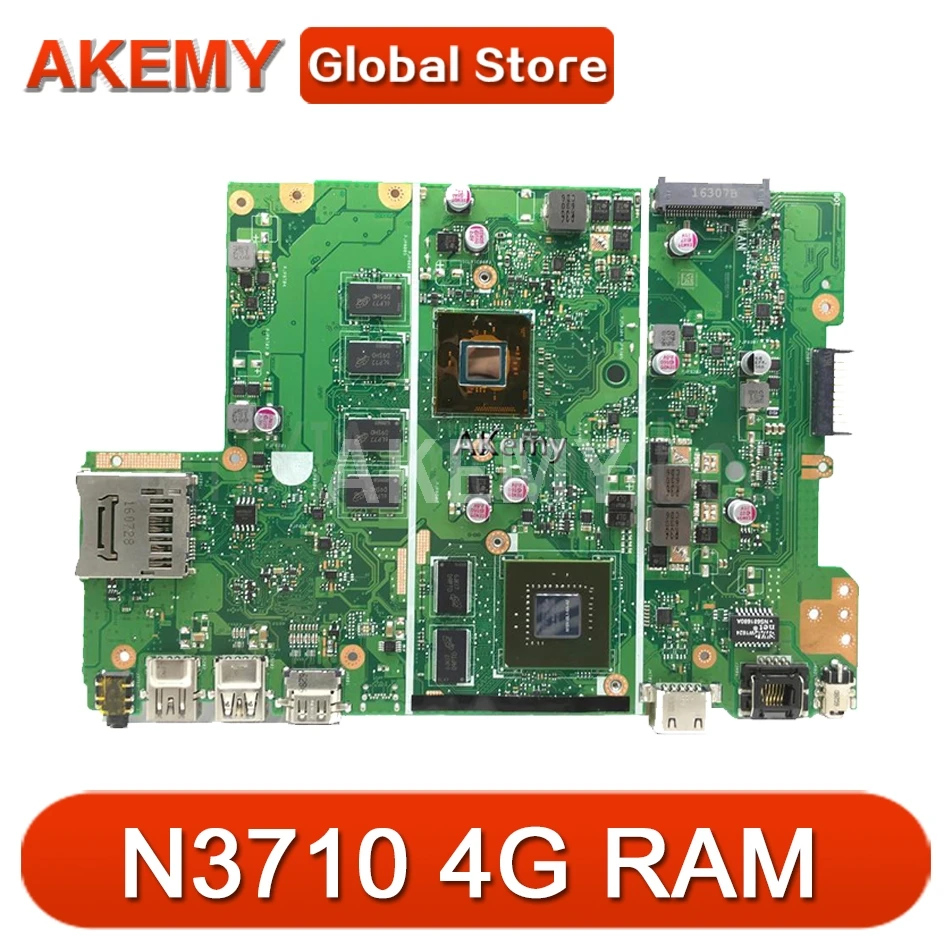 

X441SC материнская плата REV2.1 Материнская плата ASUS X441S X441SC тест материнской платы OK N3710 CPU 4GB-RAM GT810M