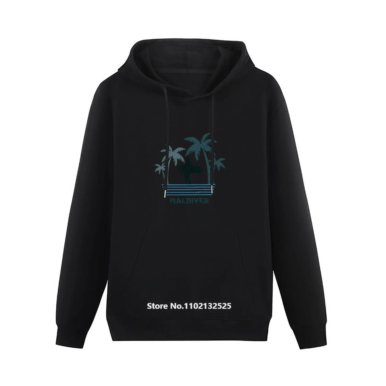 

Surfboard Coconut Trees Men Hoodie Printed Ocean Vacation Casual Cotton Hooded Sweatshirts Leisure Pullover Long Sleeve Shirts