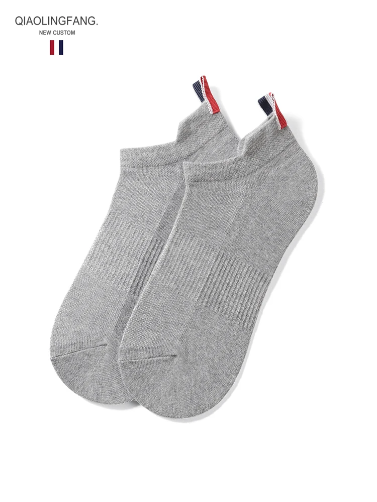 tb socks men and women couples socks winter deodorant sweat-absorbing breathable tide autumn and winter solid color cotton