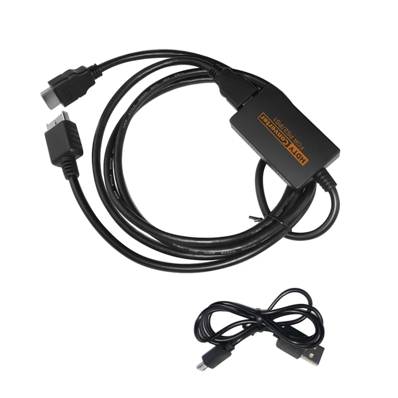 

1080P Video Converter HDTV Conversion Adapter with USB Cable Supports for PS2 PS1 Retro Game Console to