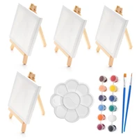 sip art party supplies mini canvas and easel 23 pieces including 10x10cm small painting canvas 8x15cm mini easel