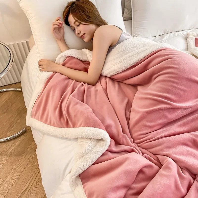 Двухслойное ворсовое одеяло Farey коралловый флис кондиционер моющееся машинная