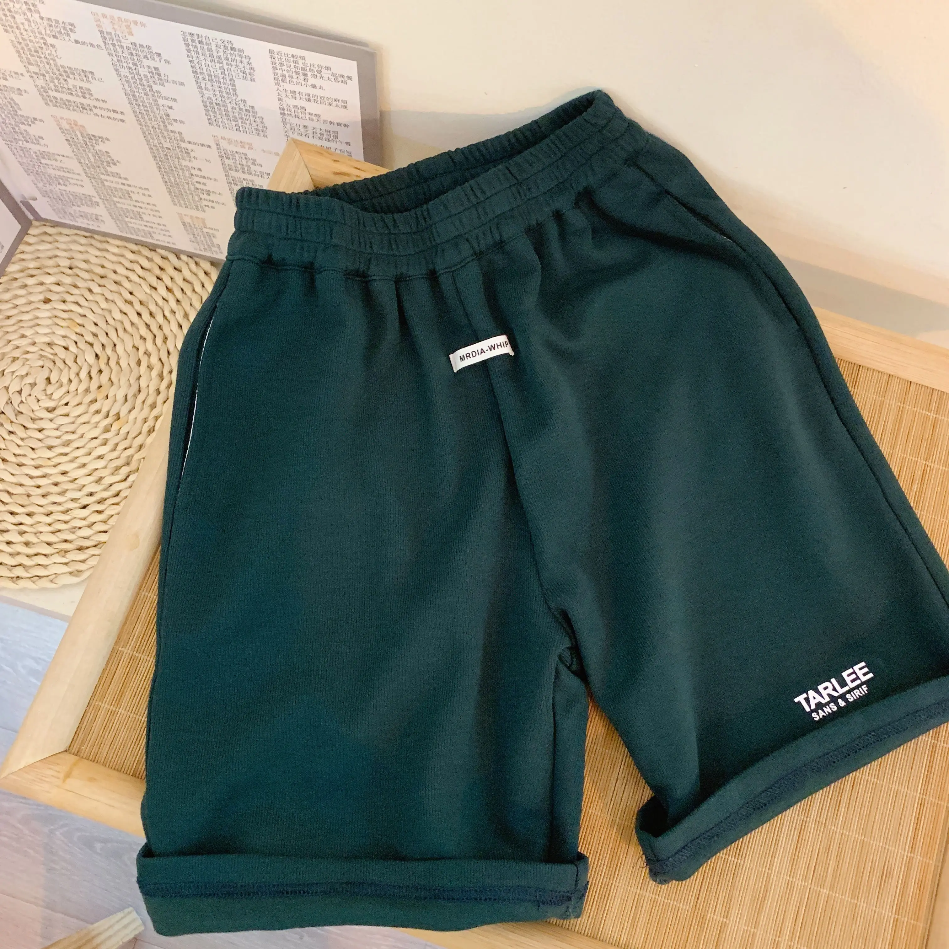 2023European Style boys' Casual Shorts New Summer children's Wear High Quality children's Solid Five Cent Pants Fashion Boutique enlarge