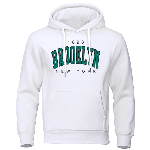 1898 Brooklyn New York Printed Mens Hoody Creativity Crewneck Clothing Fashion Oversize Sweatshirt Fashio Crewneck Hoodie Male 1