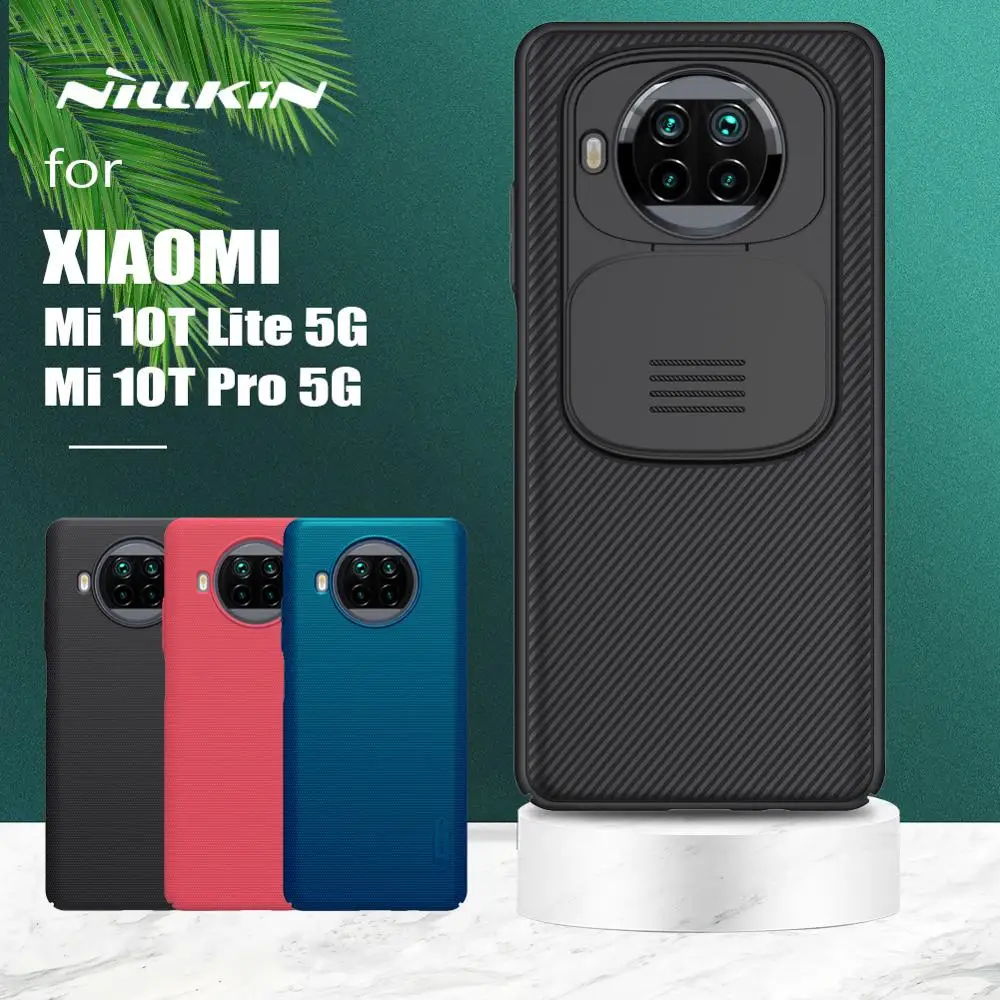 

Чехол для Xiaomi Mi 10T Lite 5G Nillkin защита для камеры скользящая защита для ПК матовый экран для Xiaomi Mi 10T Lite 10T Pro