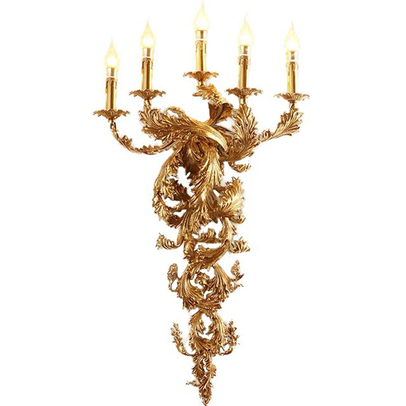 

Vintage Wall Light Candle Luxurious Wall Lamp For Villa Bedroom Bracket Lighting Wall Sconces Lights MD85351