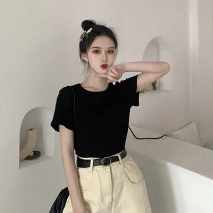 

Short sleeve T-shirt women's new summer 2021 women shirts Broadcloth Short