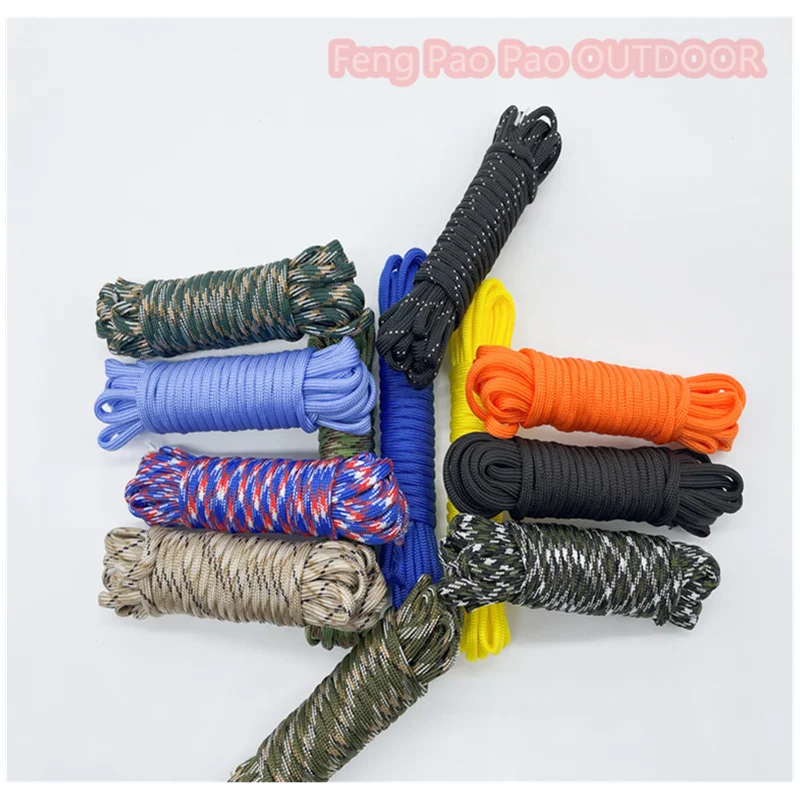 

10M/20M/31M Dia.4mm 7 Stand Cores Paracord for Survival Parachute Cord Lanyard Camping Climbing Camping Rope Hiking Clothesline