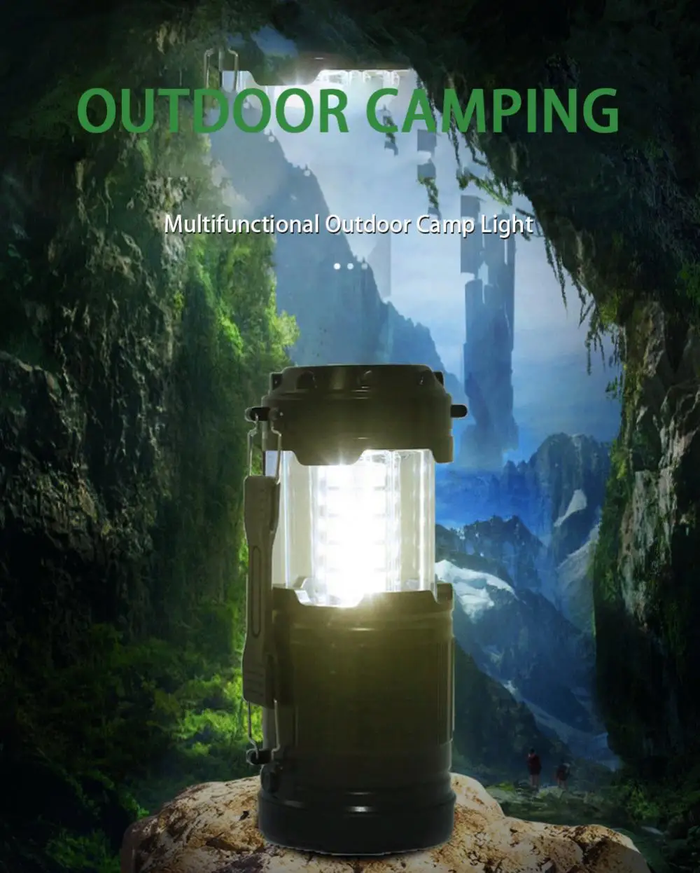 

COB LED Portable Lighting Lantern Camping Lamp Torch Telescopic Flashlight Waterproof Emergency Light Outdoor Working Light