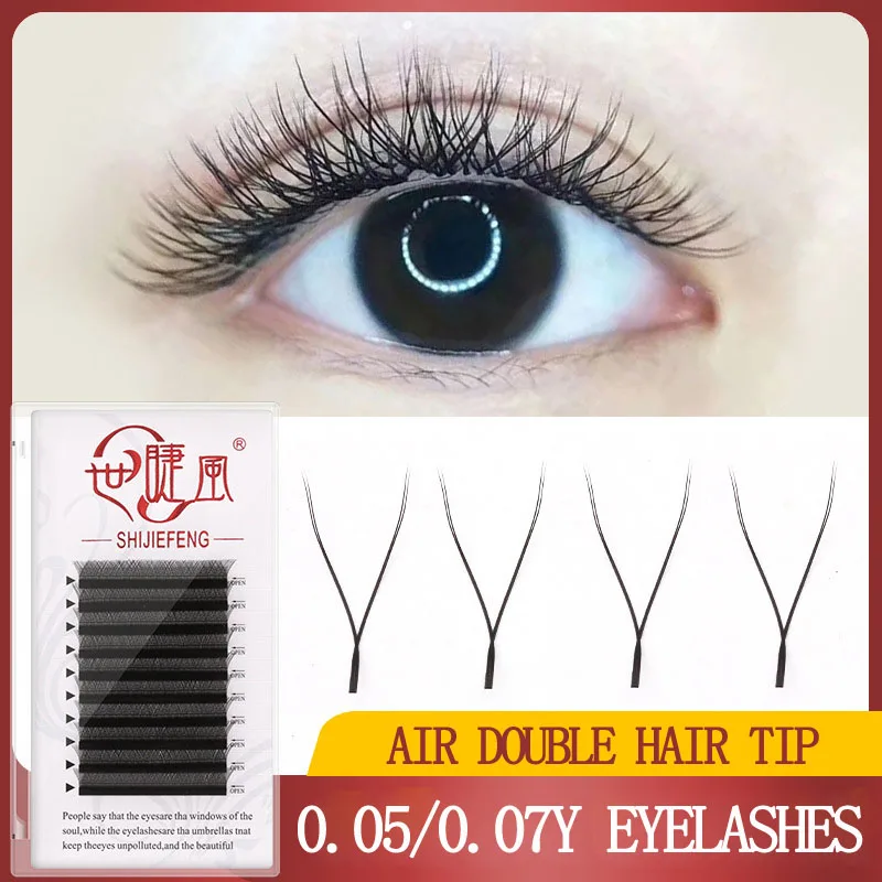 0.05/0.07mm YY knit eyelashes for gluing Double Thickening Like the eyes for dolls Mink fluffy lashes Premade volume fans