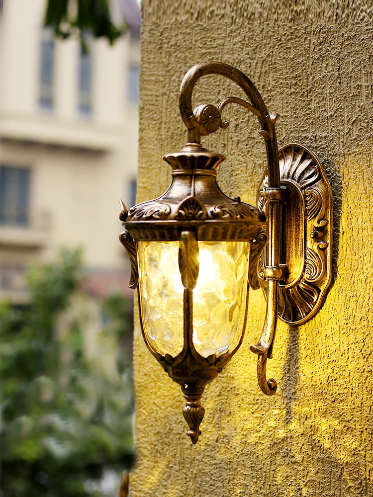 

Vintage wall lamp europe villa outdoor sconce lamp E27 design wall light waterproof exterior garden porch light rustic light