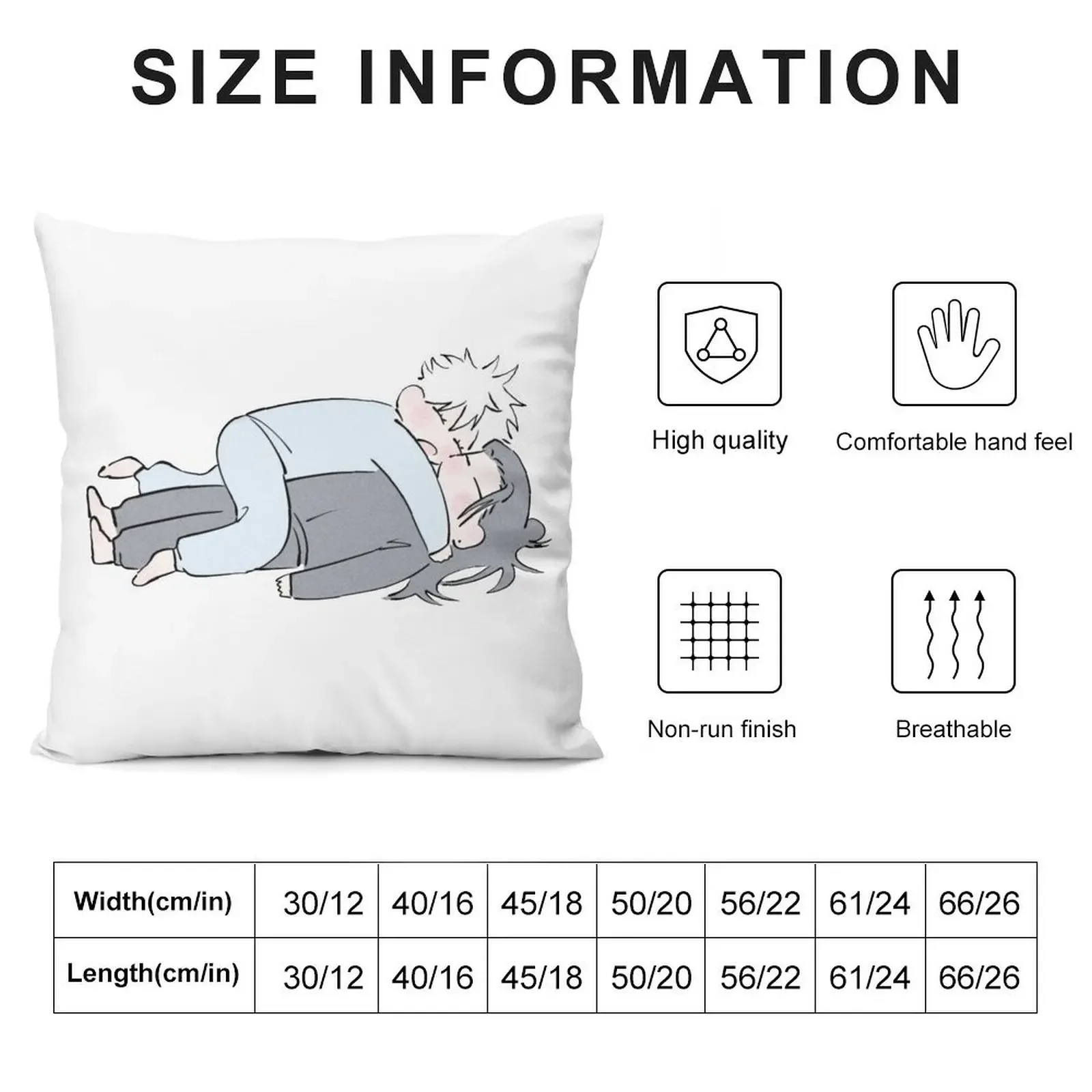 Декоративная подушка Gojo Sleeps on Geto декоративная наволочка рождественские