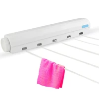 retractable indoor clothesline drying hanger wall mounted clothes drying rack bathroom clothesline