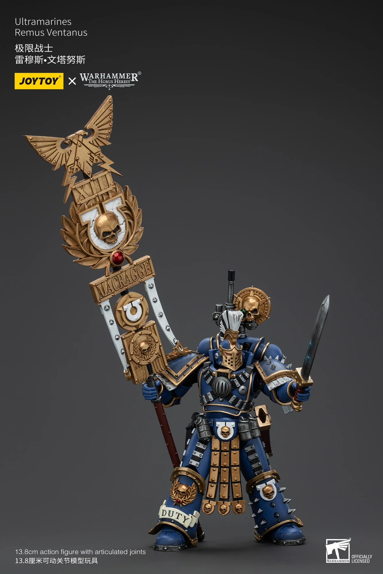 Фото Коллекционная фигурка JOYTOY Warhammer 40K Ultramarines Remus Ventanus, масштаб 1:18 №5